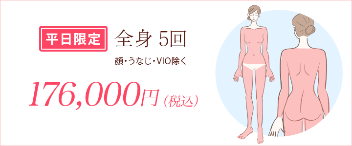 平日プラン 全身脱毛